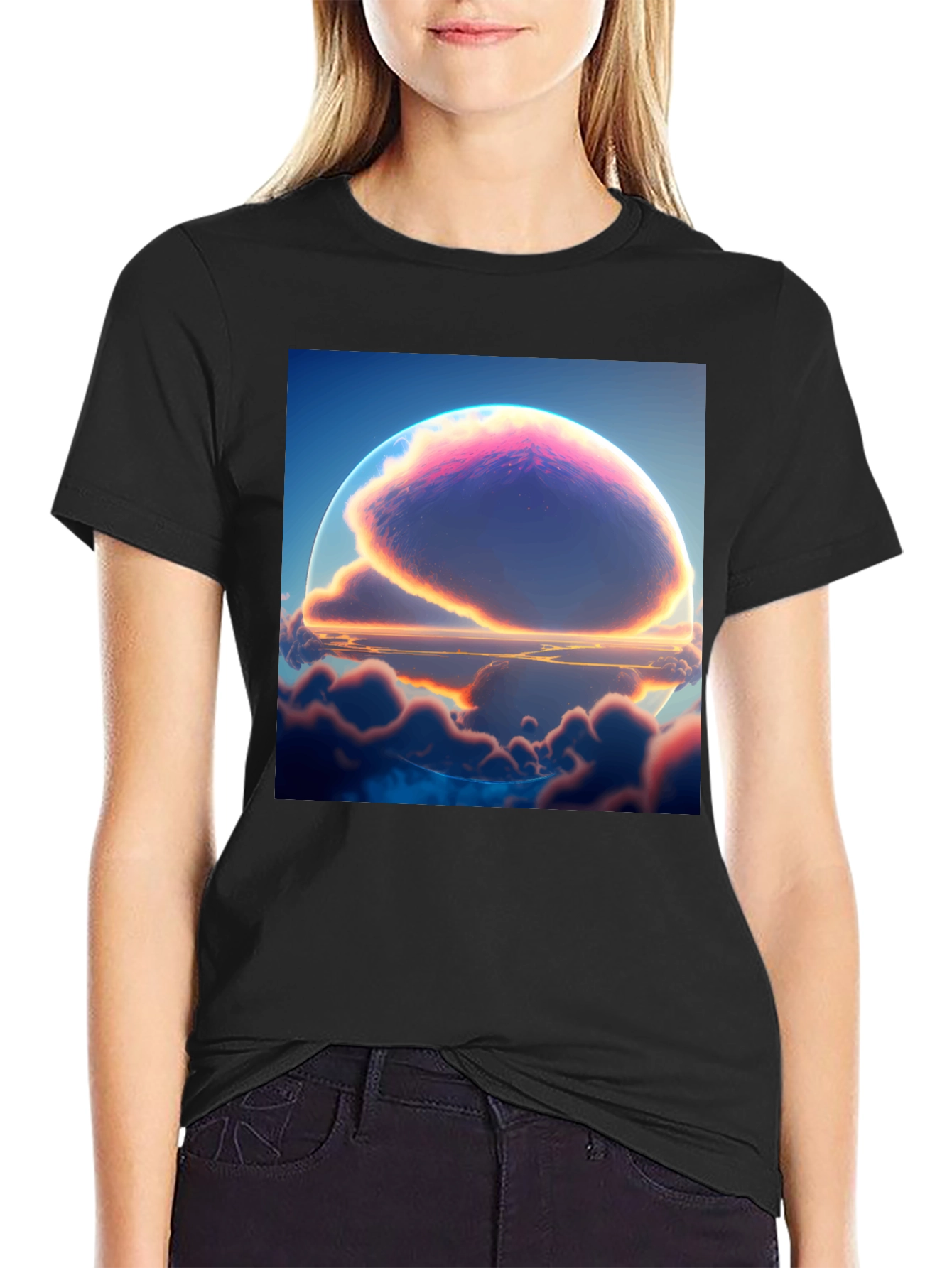 Surreal Cloudscape Graphic T-Shirt