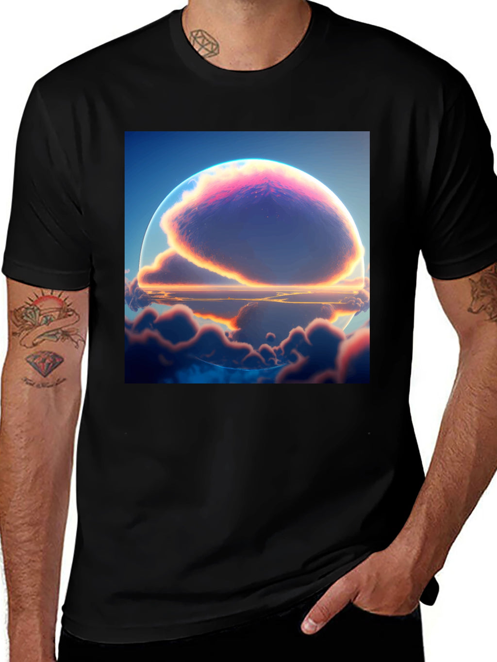 Surreal Cloudscape Graphic T-Shirt