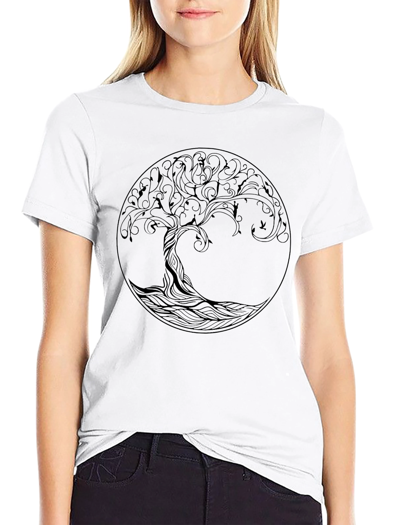 Tree of Life Graphic Black T-Shirt