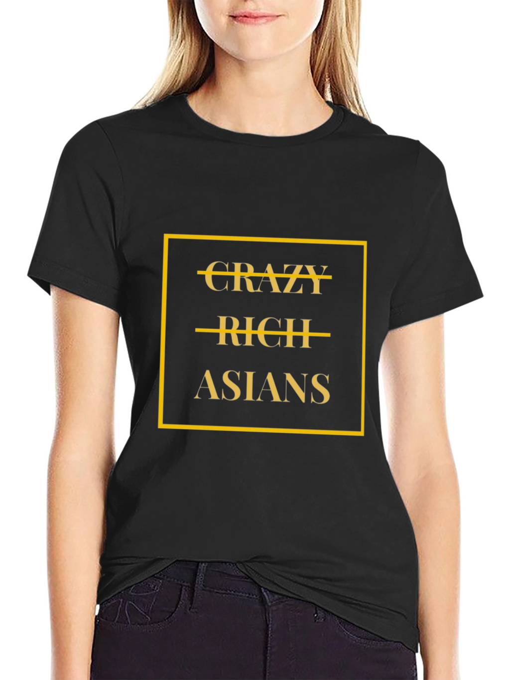 Crazy Rich Asians Graphic Tee - Black Cotton T-Shirt