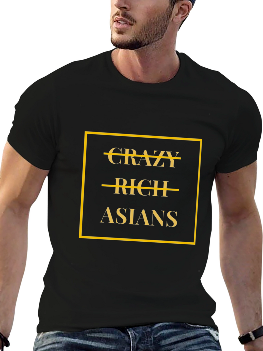 Crazy Rich Asians Graphic Tee - Black Cotton T-Shirt