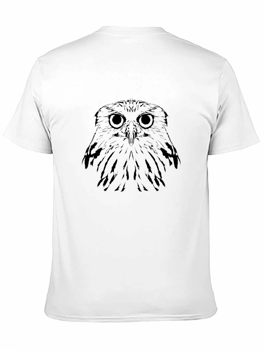 Owl Graphic Print Black Tee - Stylish & Unique