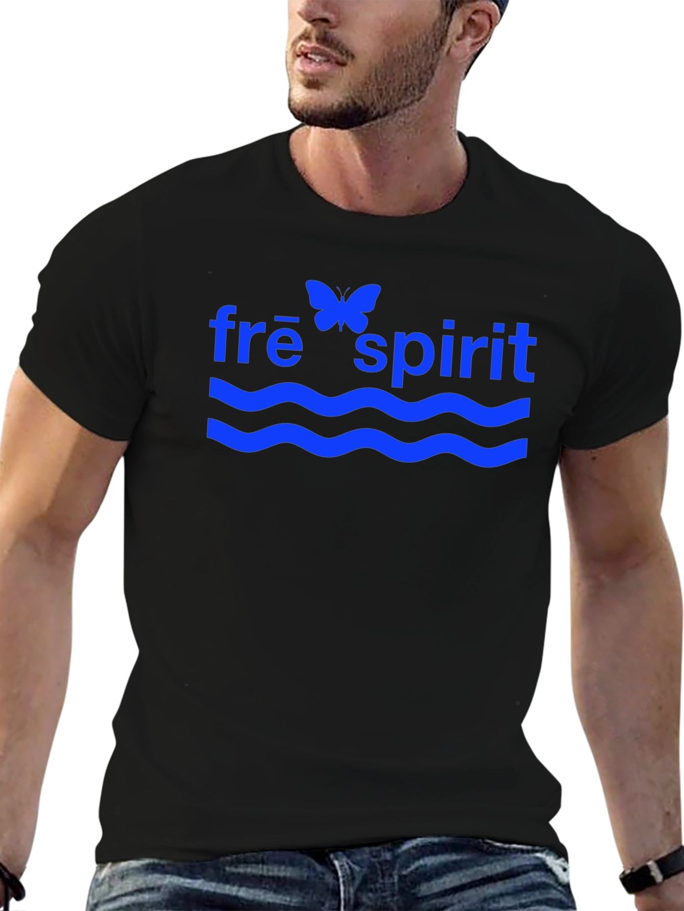 Free Spirit Black Graphic T-Shirt