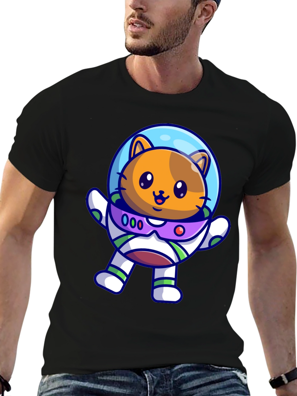 Astronaut Cat T-Shirt - Space Adventure Tee