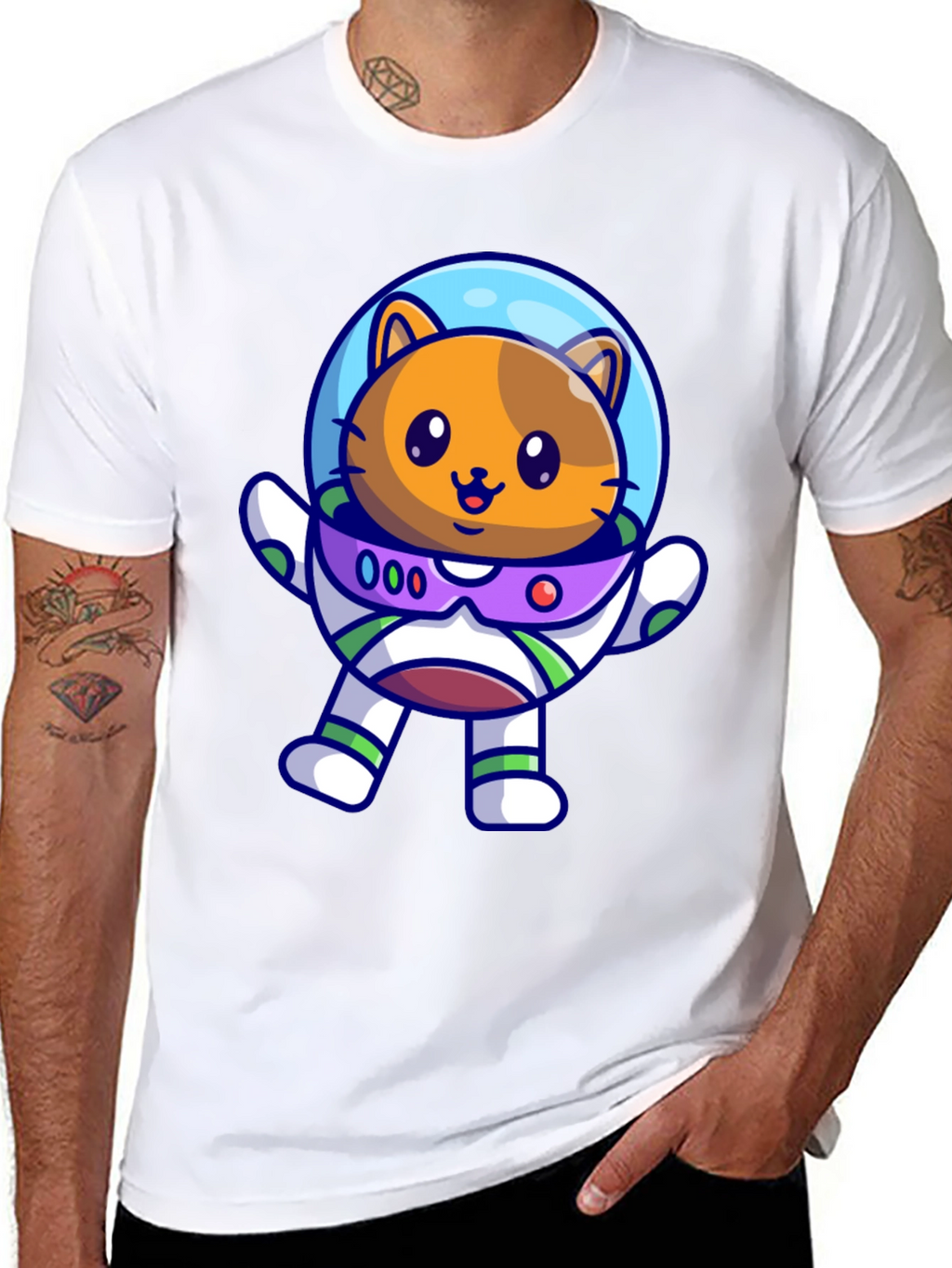Astronaut Cat T-Shirt - Space Adventure Tee