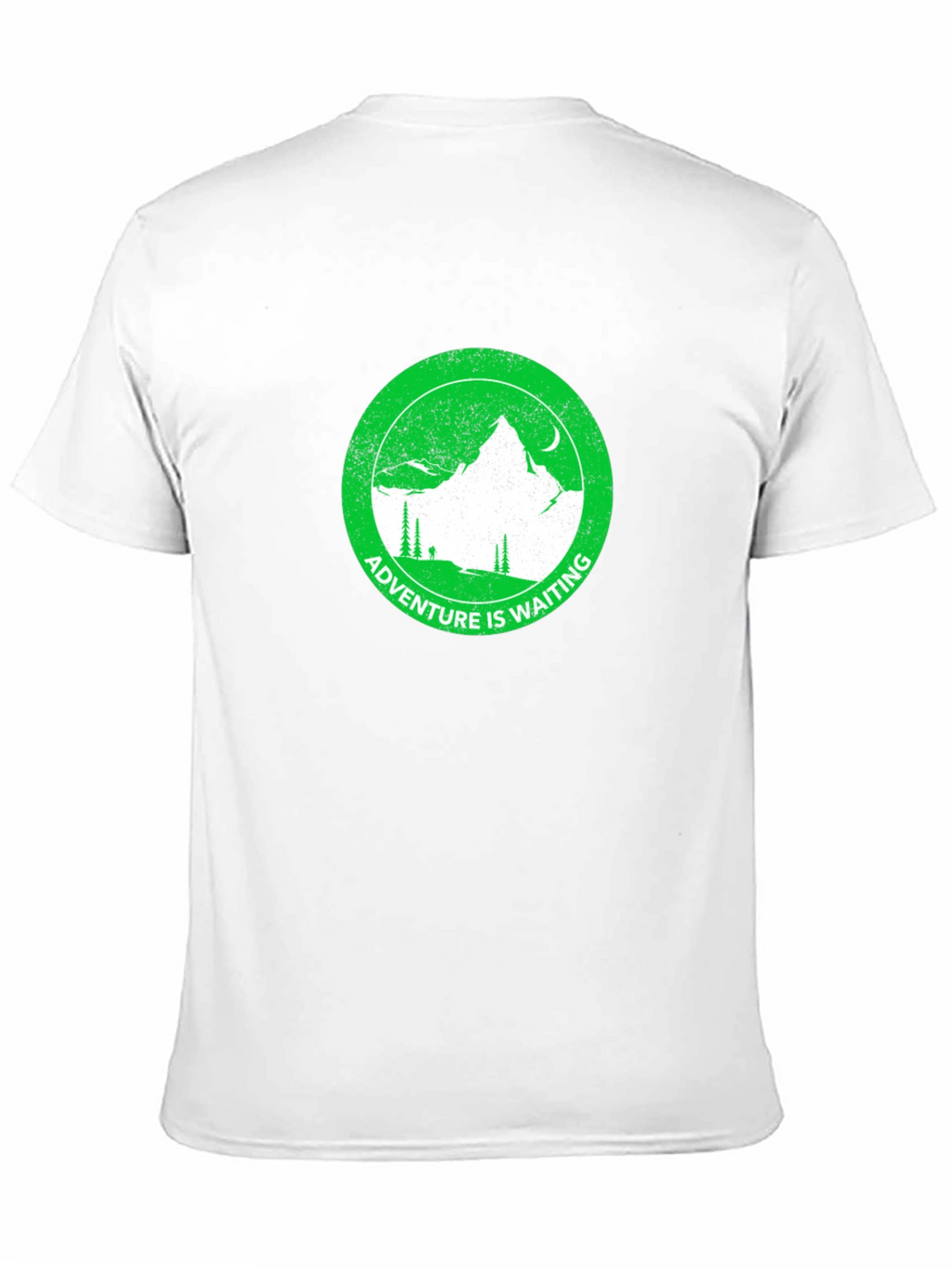 Adventure Awaits Black Tee - Mountain Graphic Print