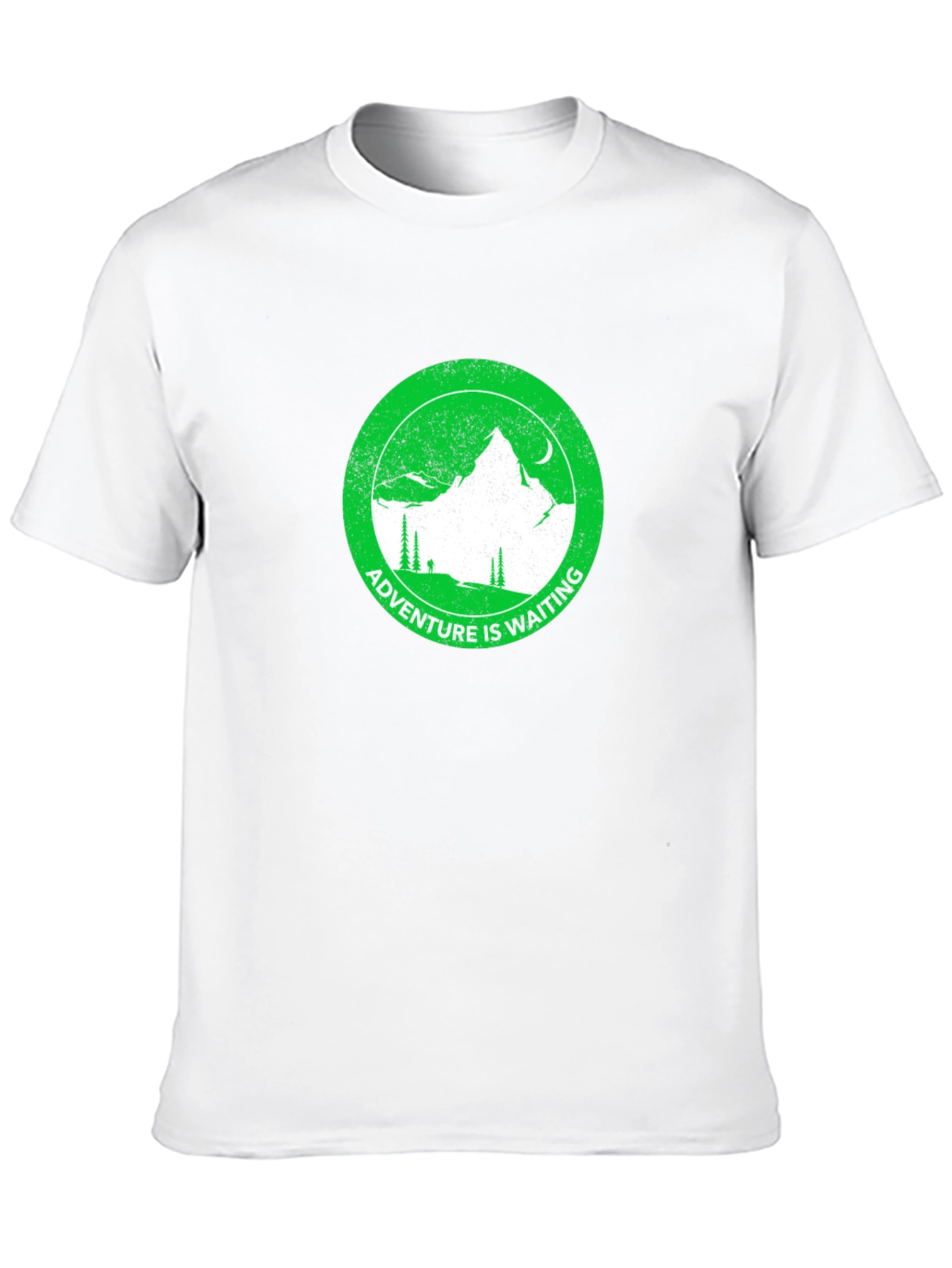 Adventure Awaits Black Tee - Mountain Graphic Print