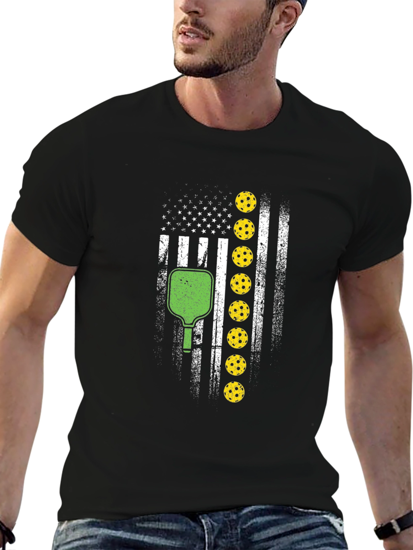 Pickleball USA Flag T-Shirt