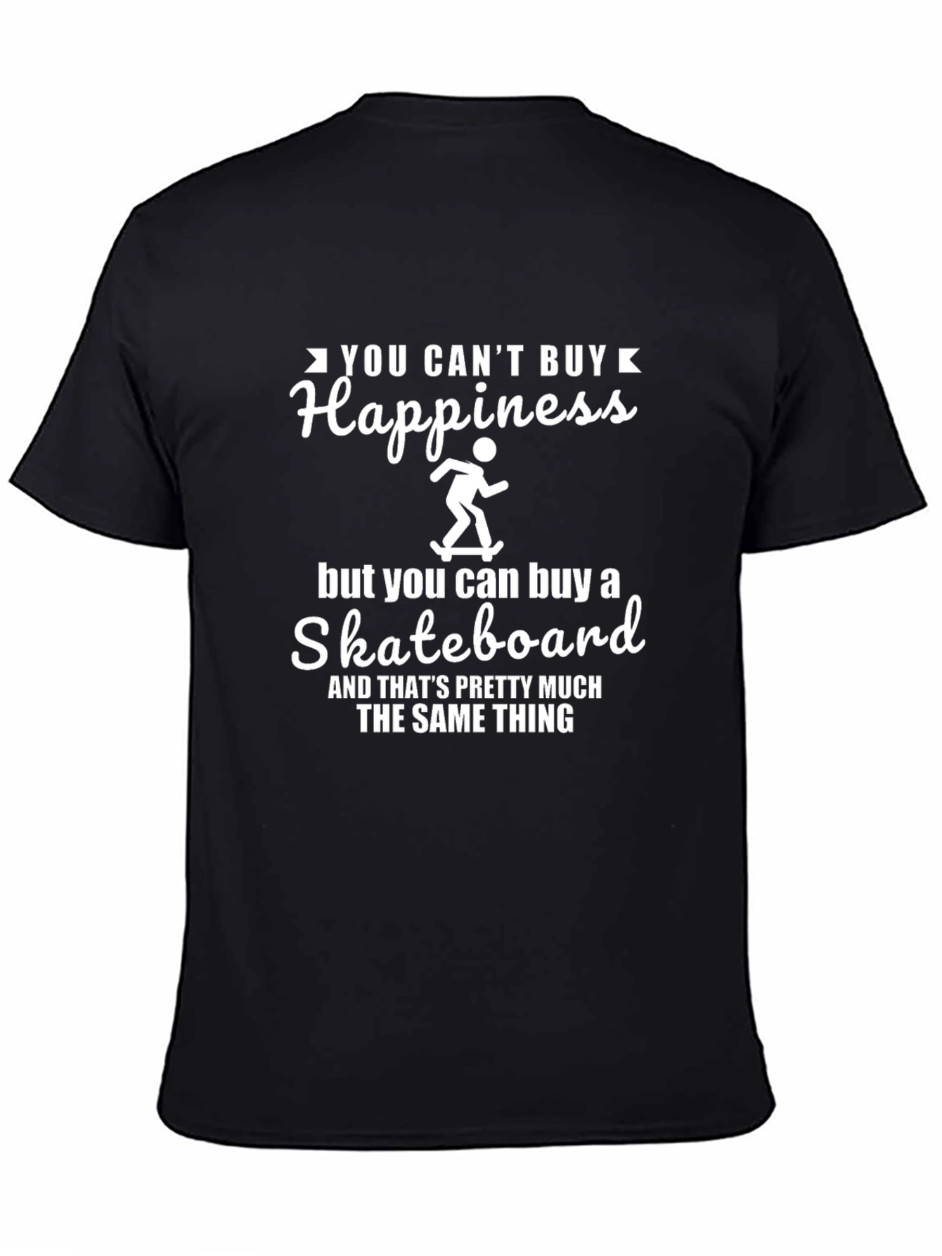 Happiness Skateboard Graphic T-Shirt