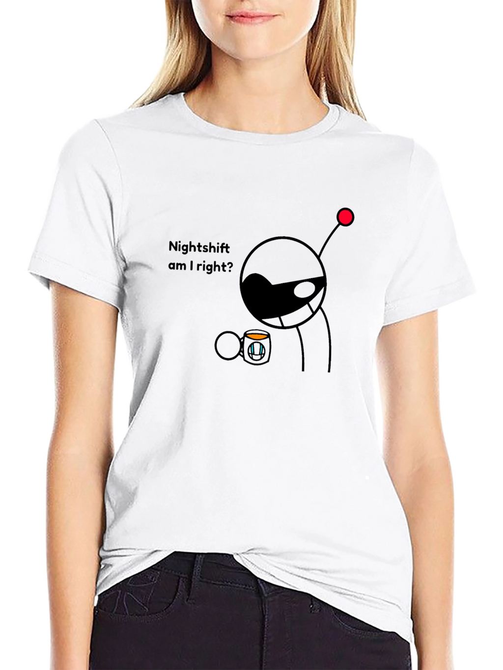 Nightshift Coffee Humor Graphic T-Shirt