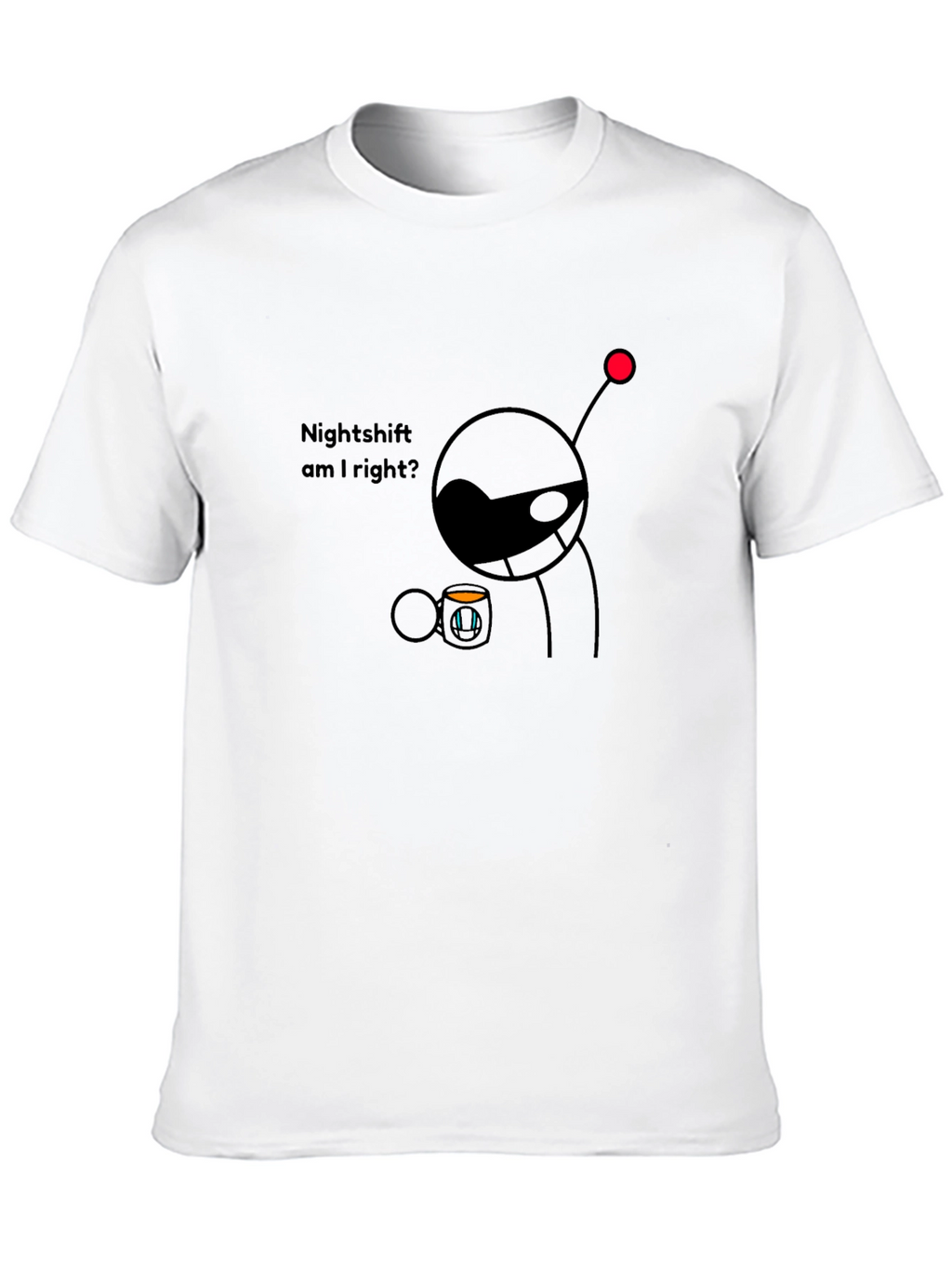 Nightshift Coffee Humor Graphic T-Shirt