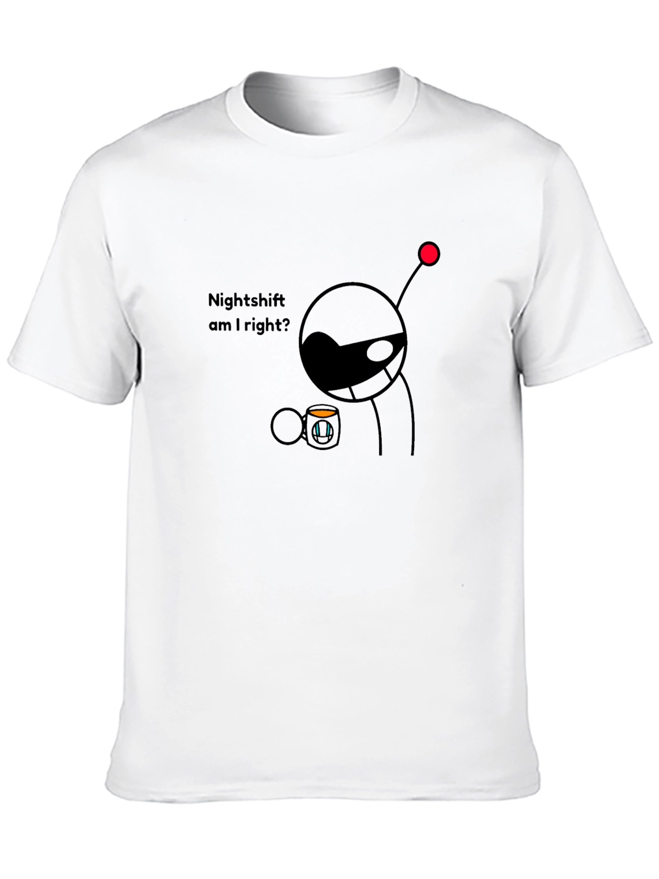 Nightshift Coffee Humor Graphic T-Shirt