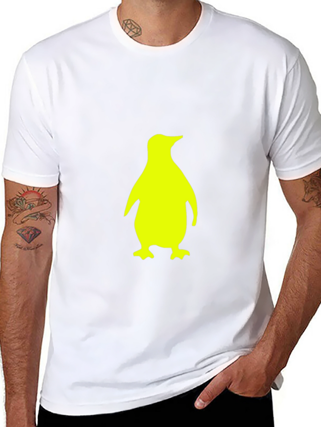 Penguin Graphic Tee - Casual Black T-Shirt