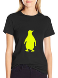 Penguin Graphic Tee - Casual Black T-Shirt