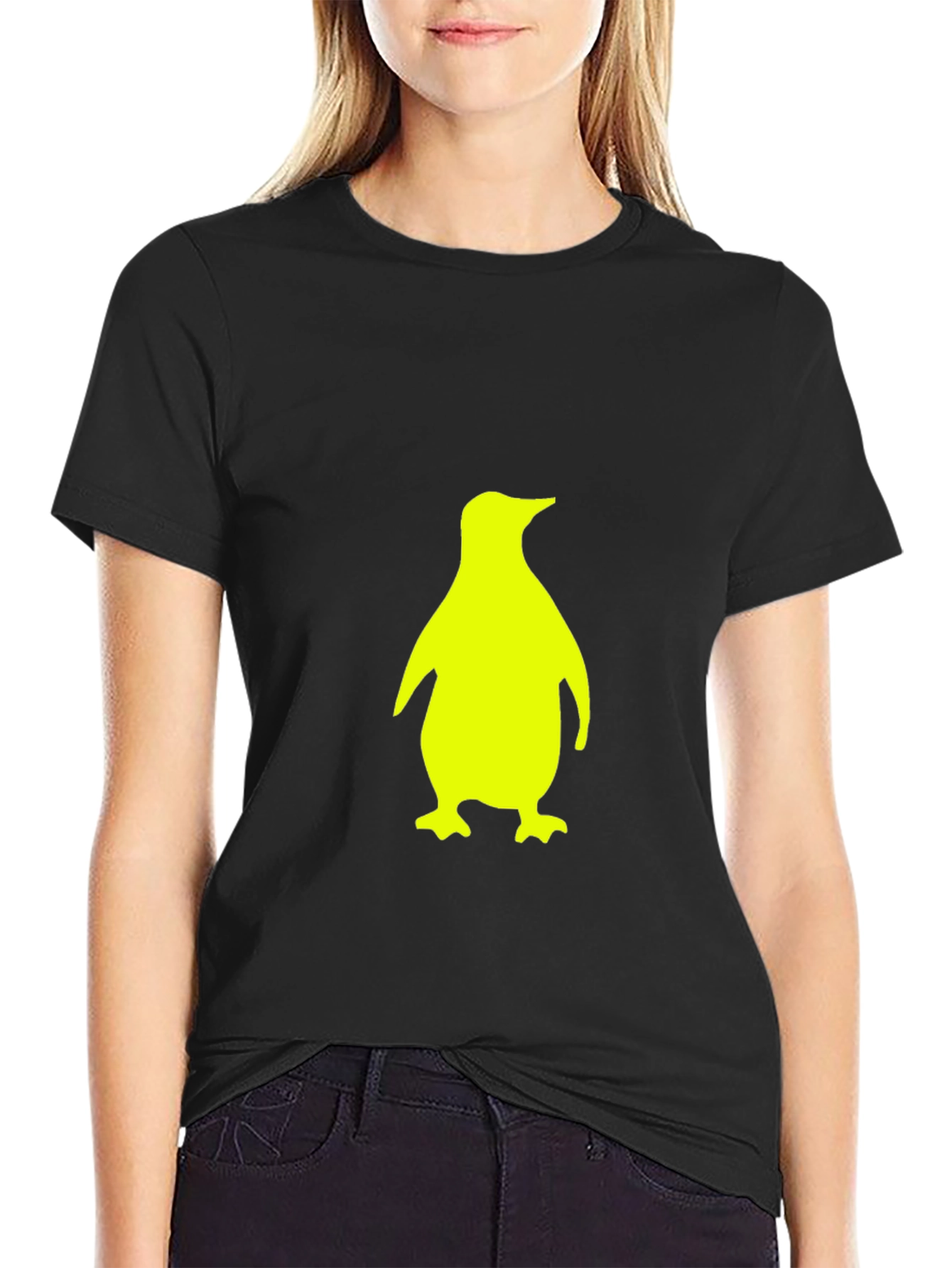 Penguin Graphic Tee - Casual Black T-Shirt