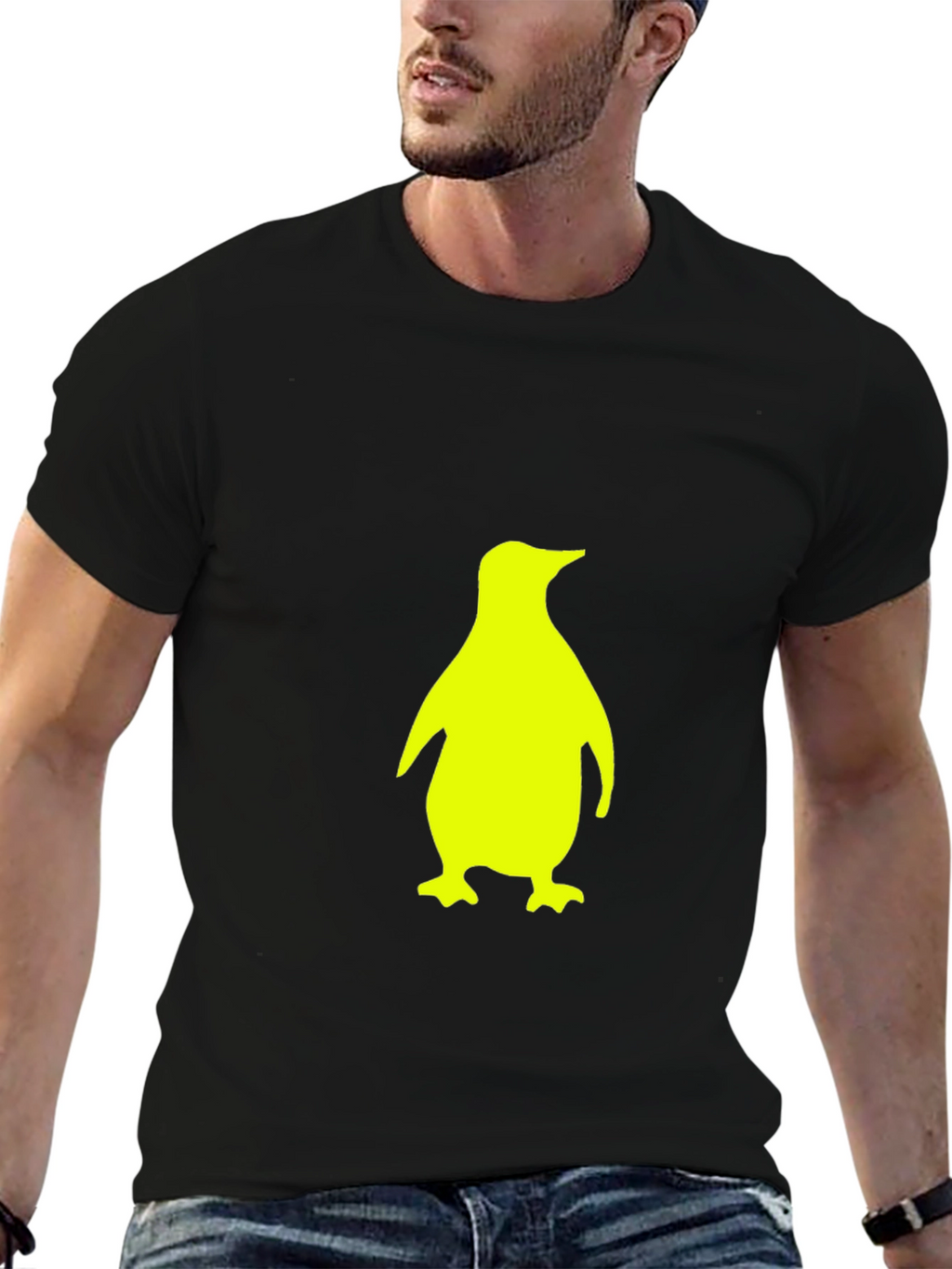 Penguin Graphic Tee - Casual Black T-Shirt