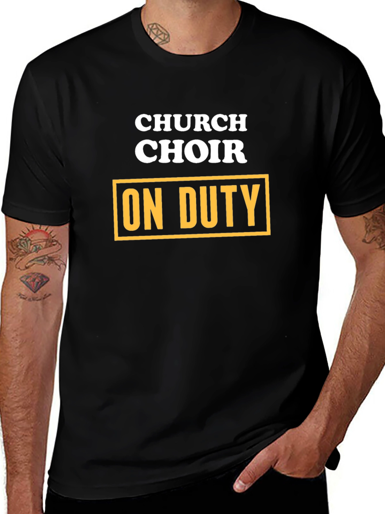 Church Choir On Duty T-Shirt - Black