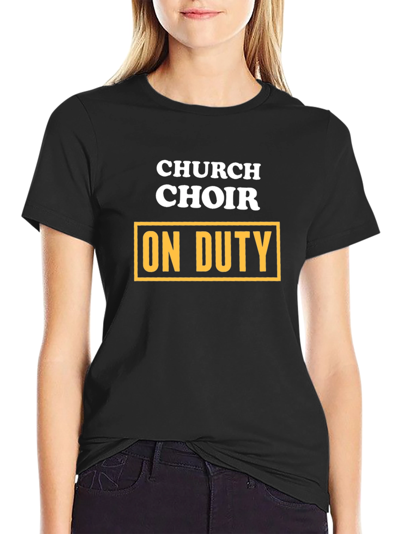 Church Choir On Duty T-Shirt - Black