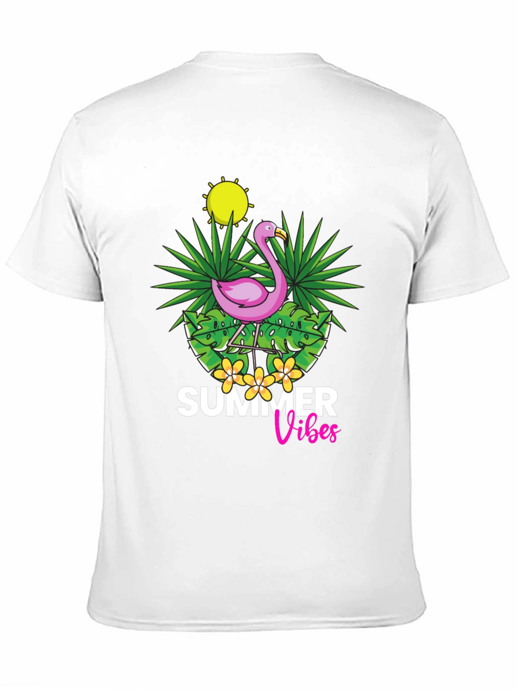 Summer Vibes Flamingo Graphic T-Shirt