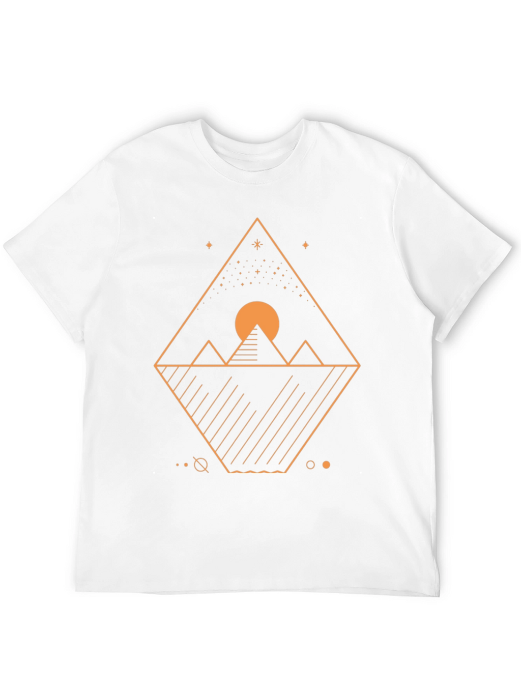 Geometric Pyramid Graphic Tee - Mens Black T-Shirt