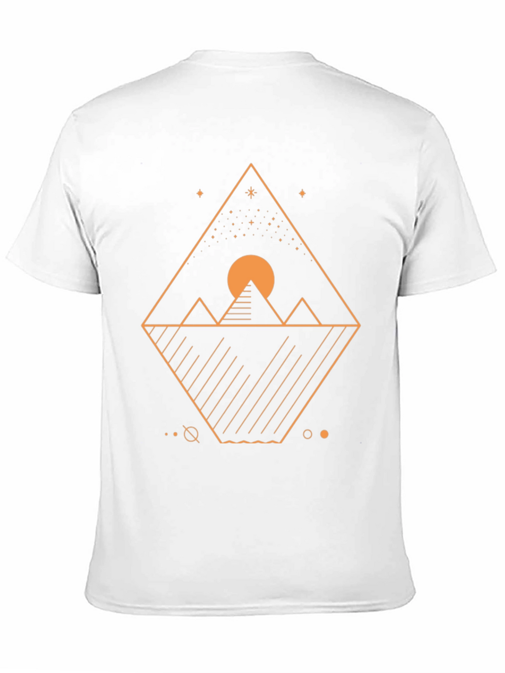 Geometric Pyramid Graphic Tee - Mens Black T-Shirt