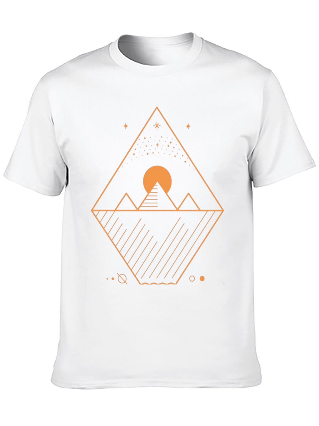 Geometric Pyramid Graphic Tee - Mens Black T-Shirt