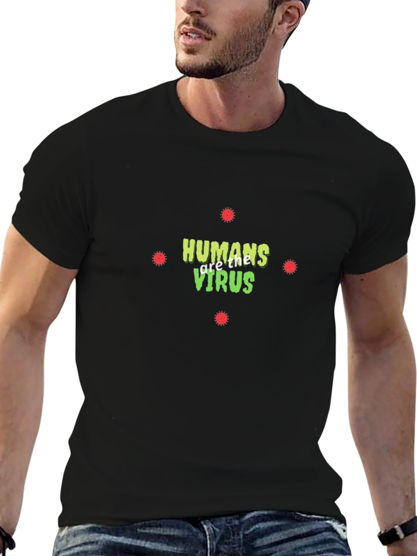 Humans are the Virus Graphic Tee - Black
