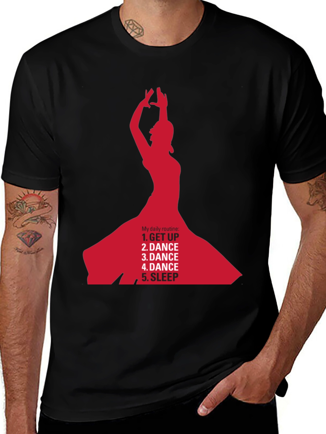 Dance Daily Routine T-Shirt - Get Up Dance Sleep