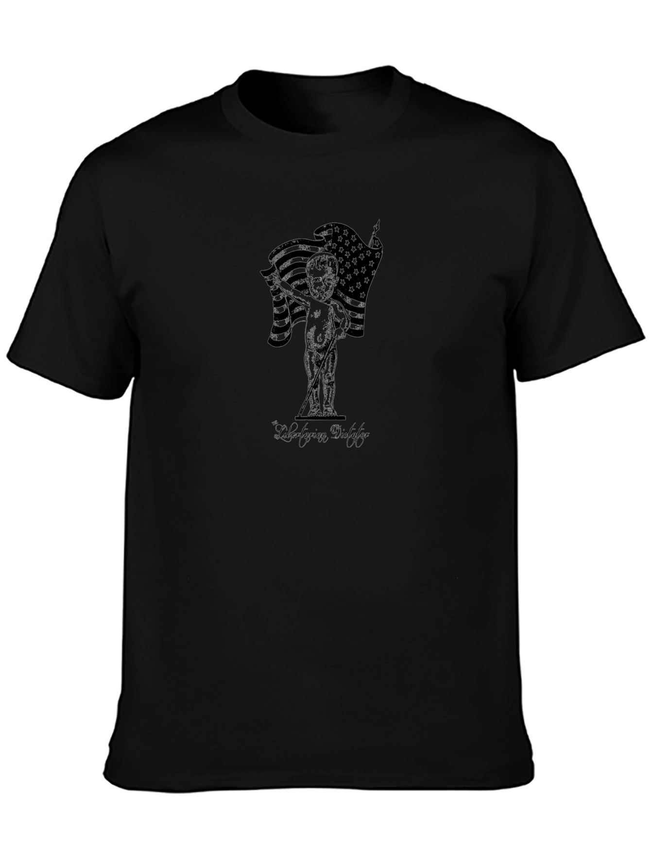 Black T-Shirt with Graphic Print