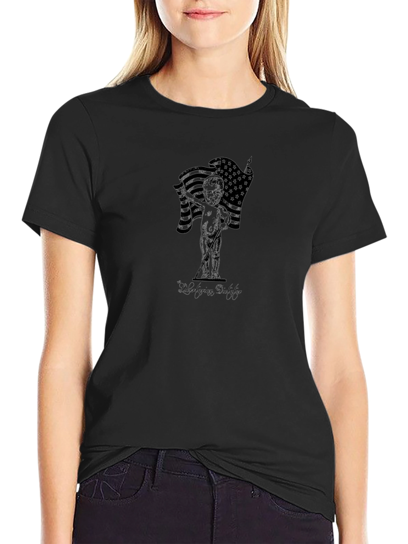 Black T-Shirt with Graphic Print