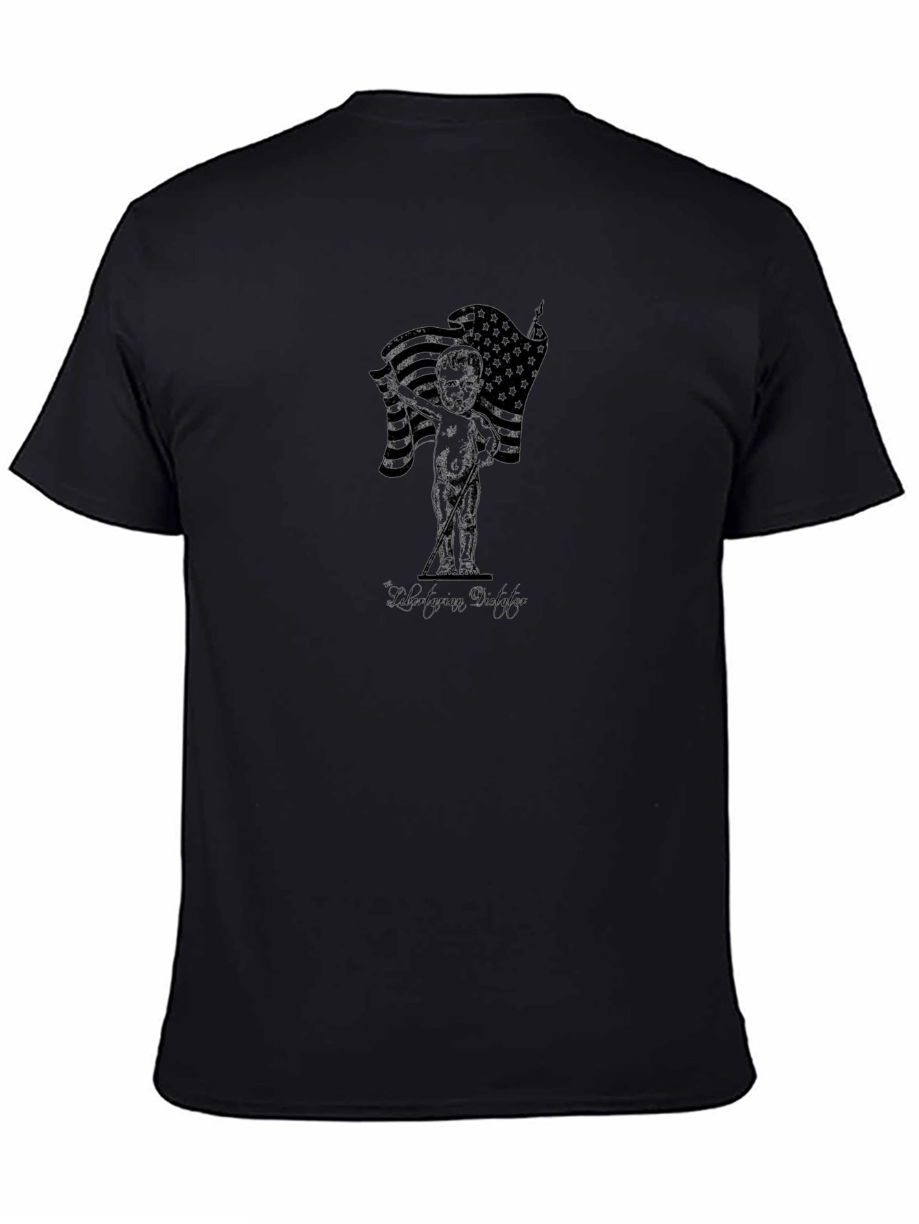Black T-Shirt with Graphic Print