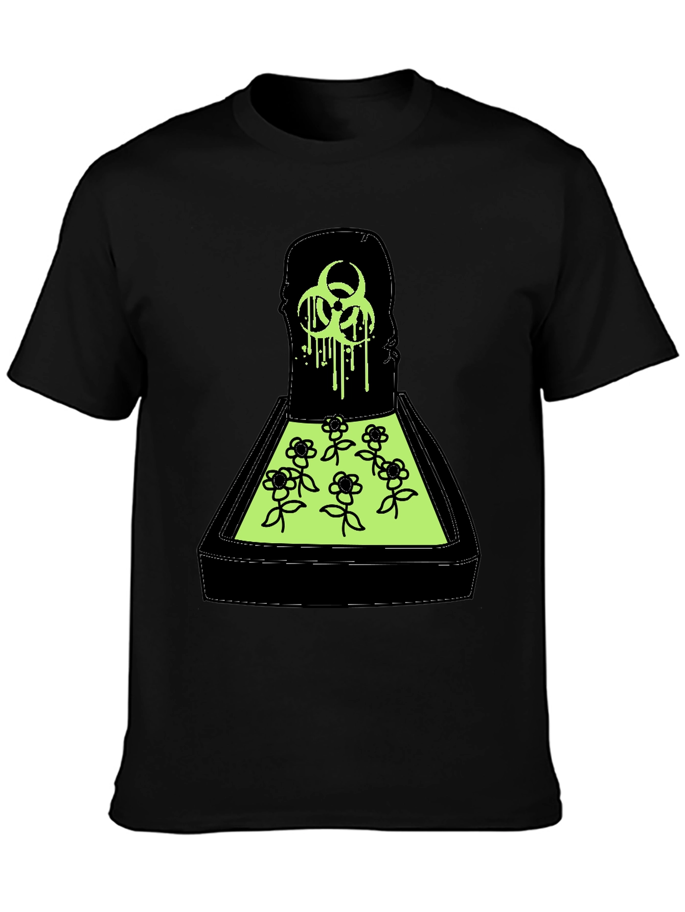Biohazard Flower Bed Graphic T-Shirt