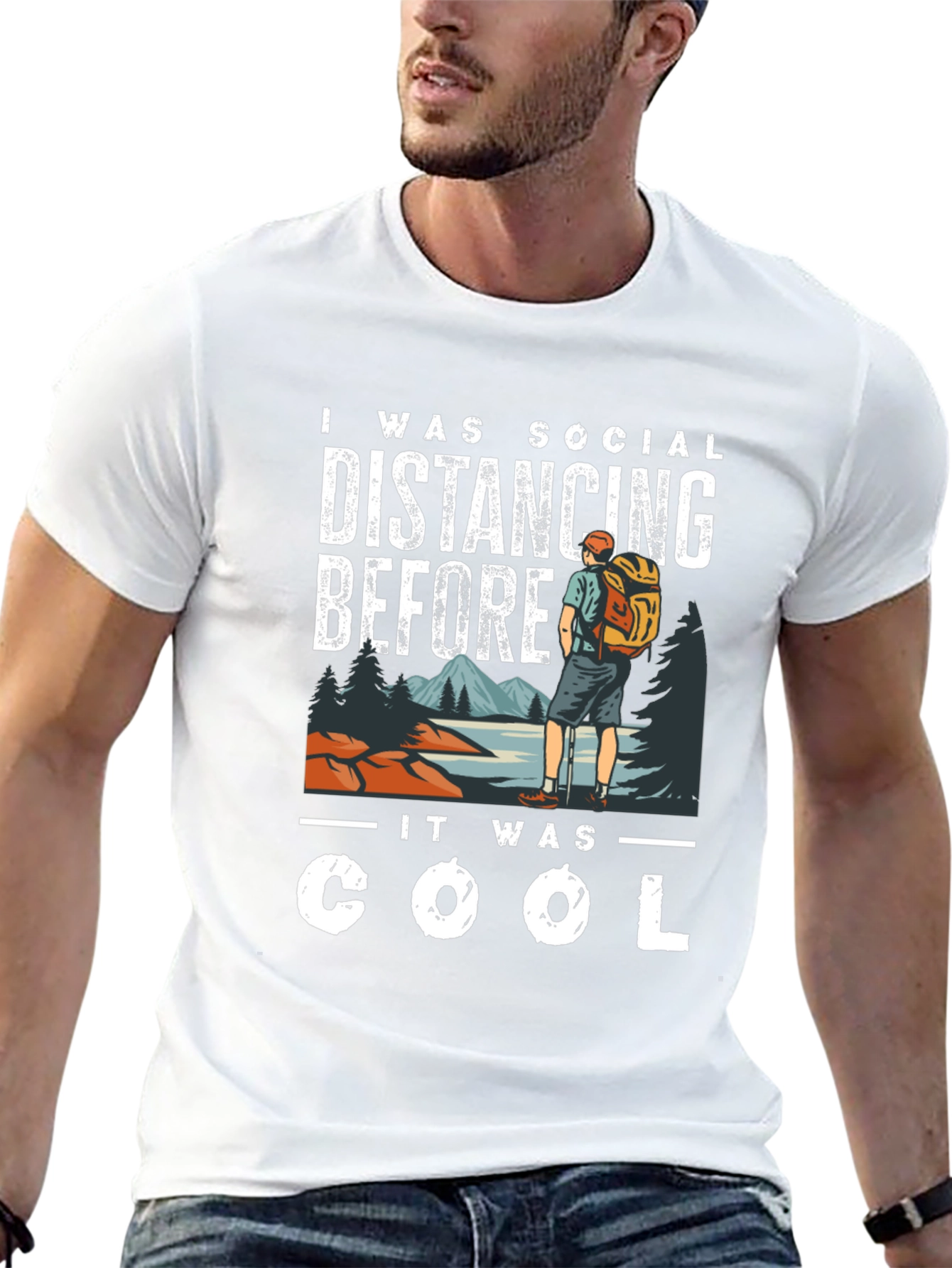 Social Distancing Before Cool T-Shirt Hiking