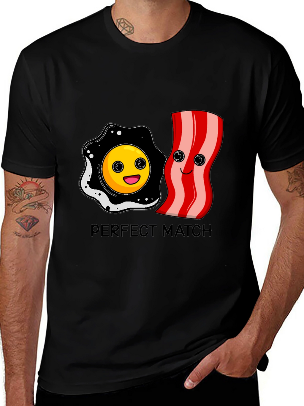 Perfect Match: Bacon and Eggs Graphic Tee