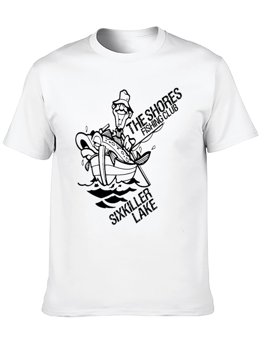Sixkiller Lake Fishing Club Graphic Tee - Black