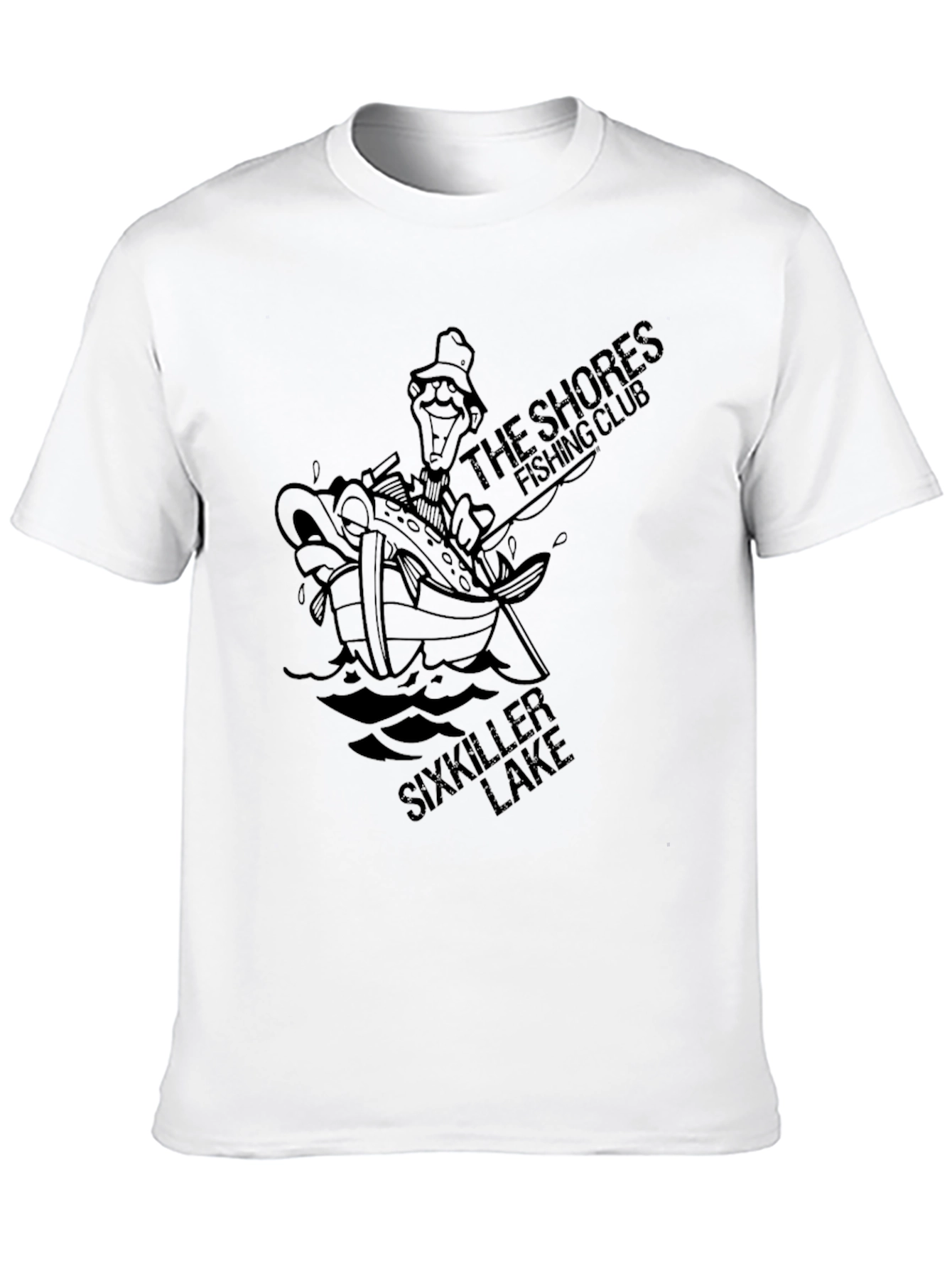Sixkiller Lake Fishing Club Graphic Tee - Black
