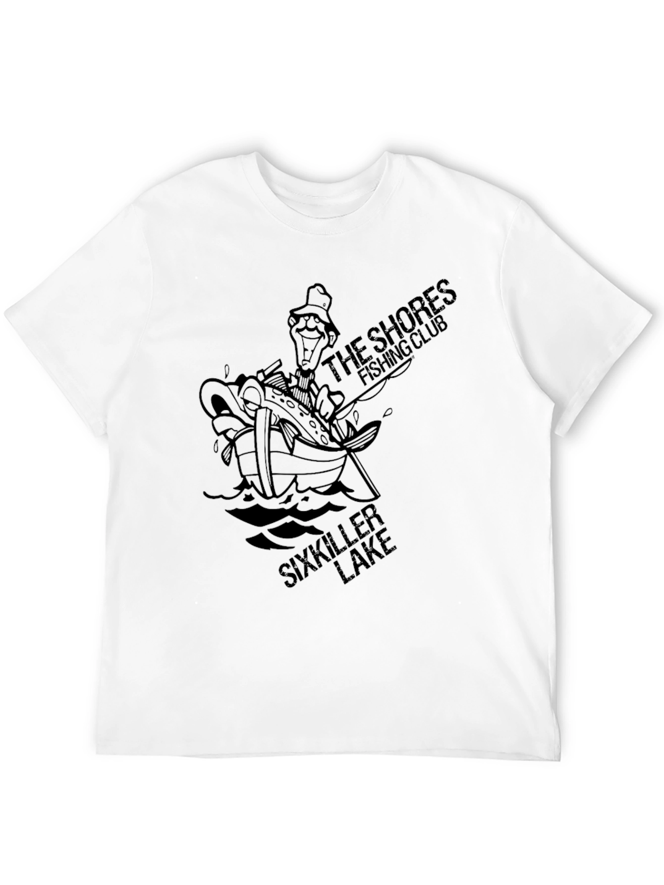 Sixkiller Lake Fishing Club Graphic Tee - Black