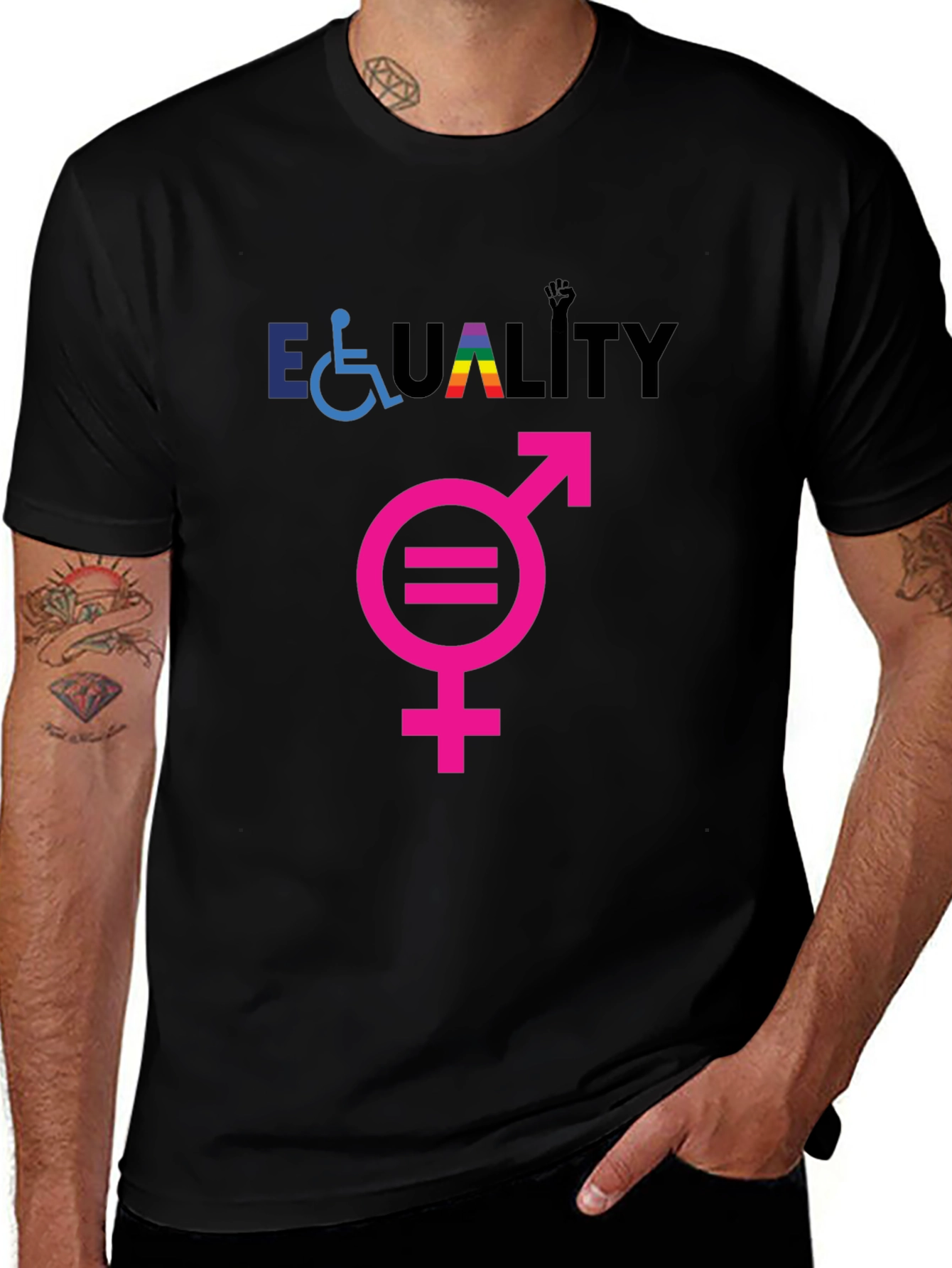 Equality Symbol Graphic Tee - Black