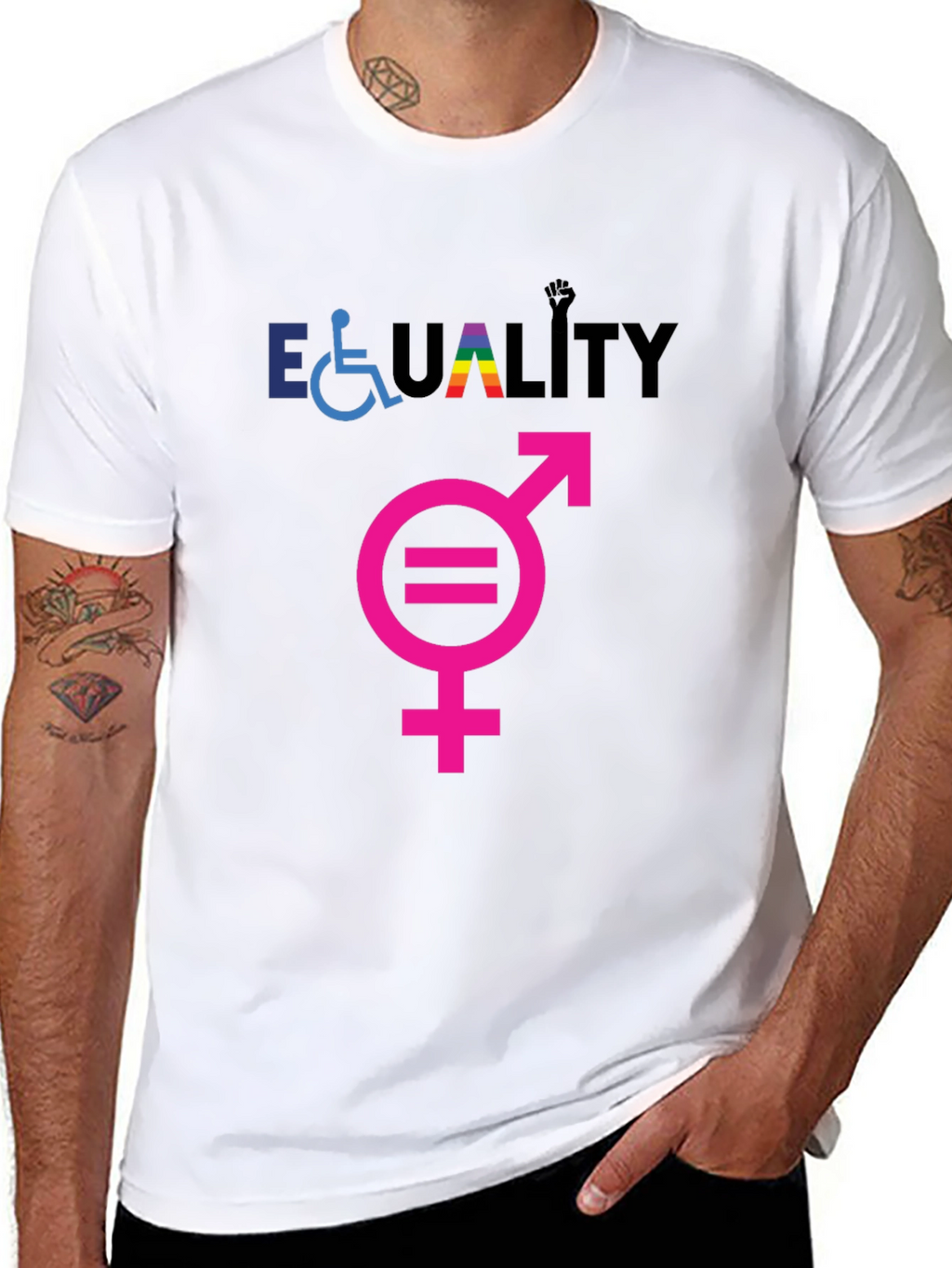 Equality Symbol Graphic Tee - Black
