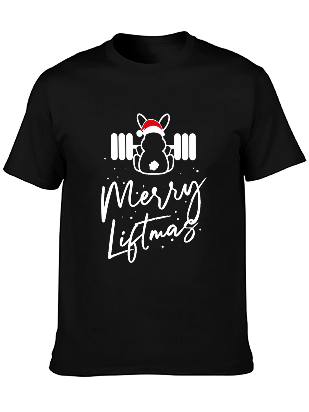 Merry Liftmas Black T-Shirt - Festive Workout Apparel