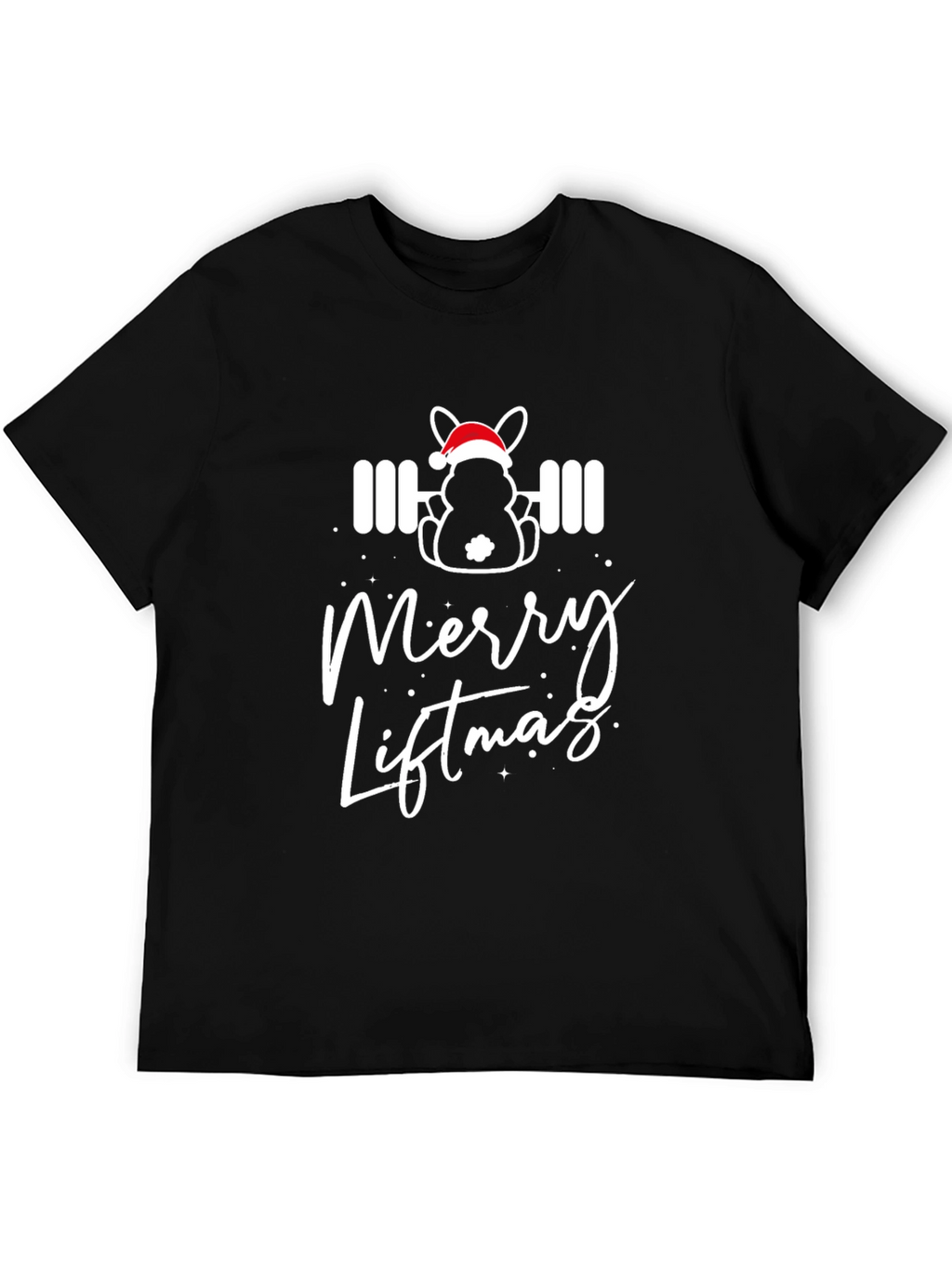 Merry Liftmas Black T-Shirt - Festive Workout Apparel