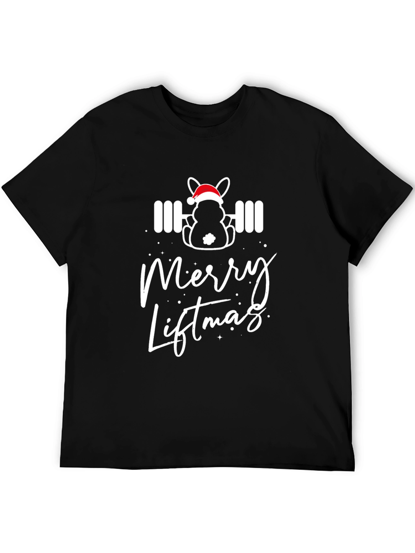 Merry Liftmas Black T-Shirt - Festive Workout Apparel