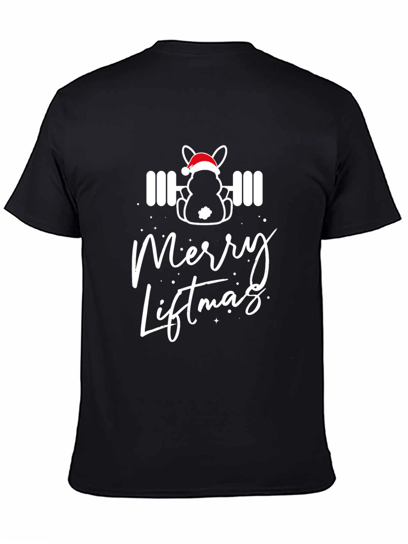 Merry Liftmas Black T-Shirt - Festive Workout Apparel