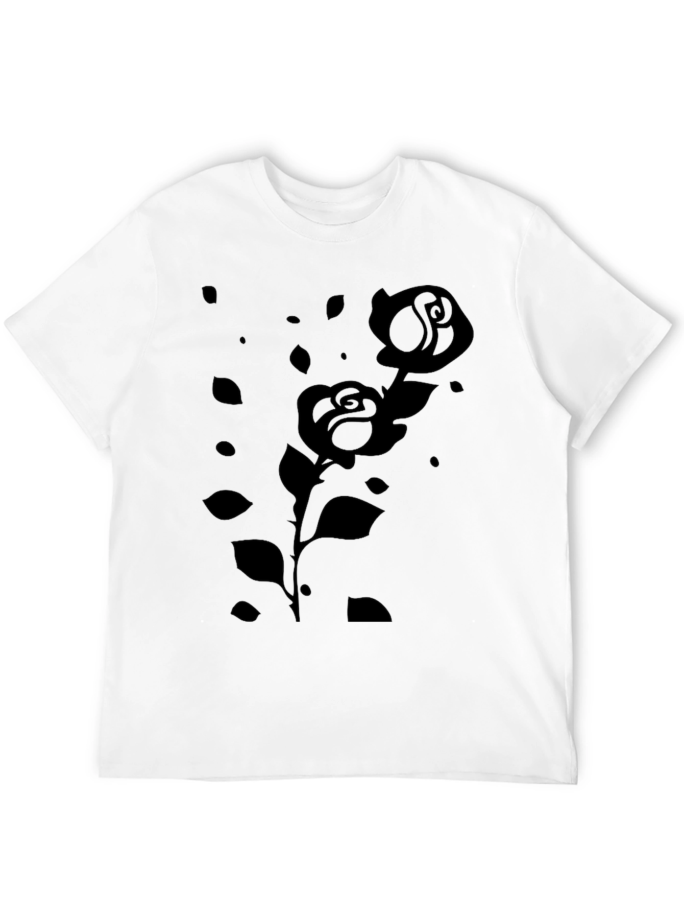 Black Rose Graphic Tee - Modern & Stylish