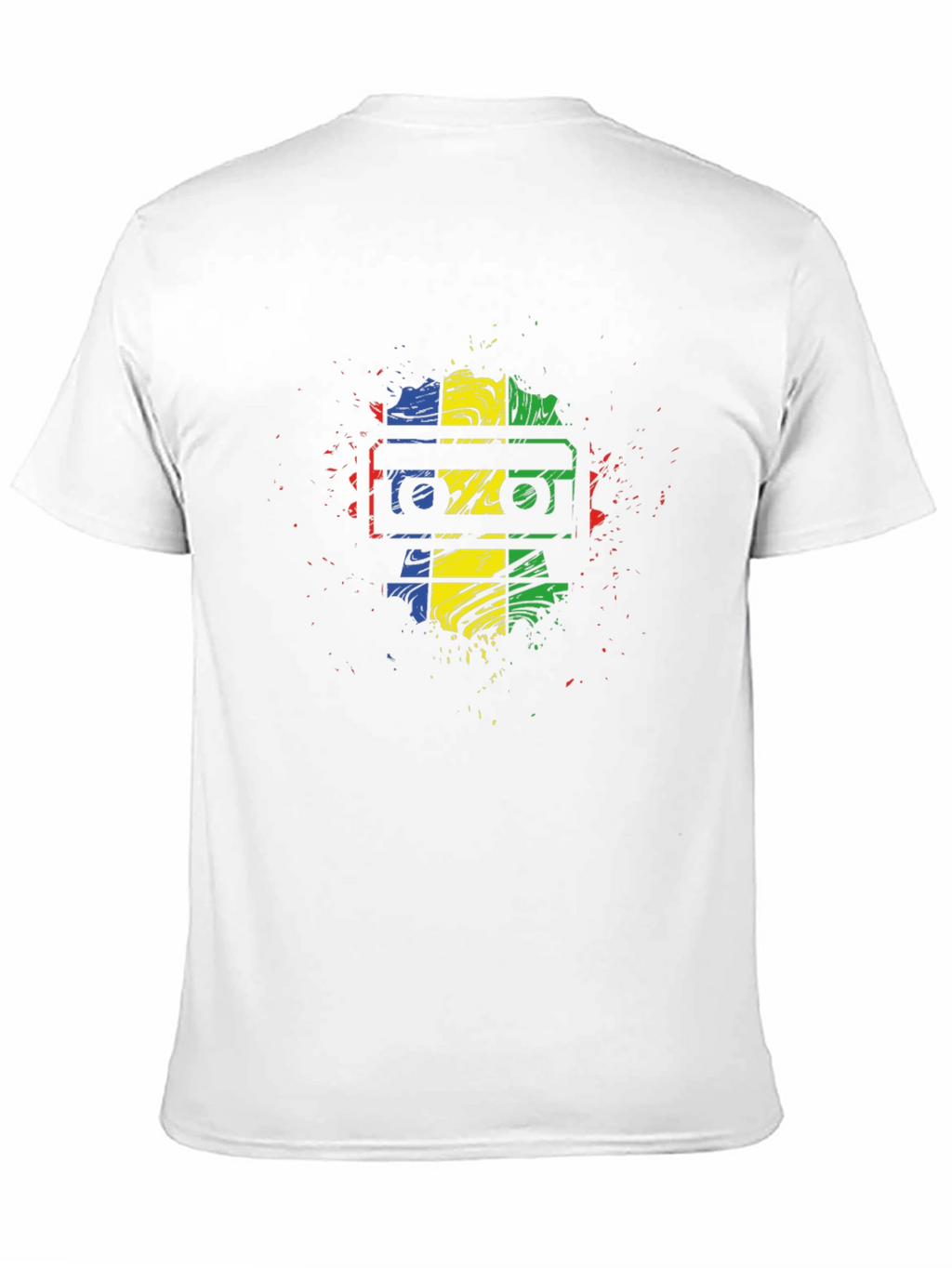 Retro Cassette Tape Graphic Tee - Black Cotton Shirt