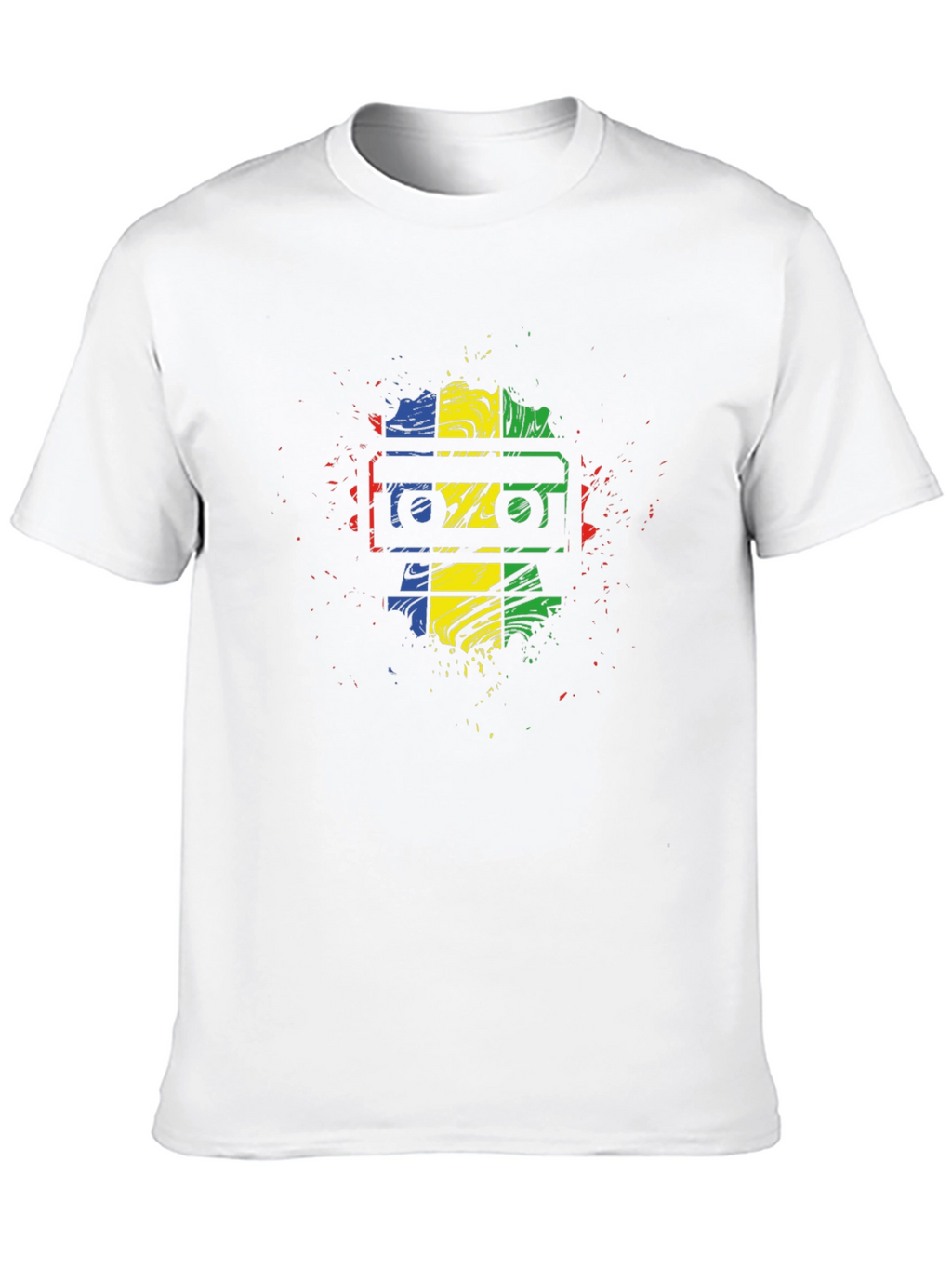 Retro Cassette Tape Graphic Tee - Black Cotton Shirt
