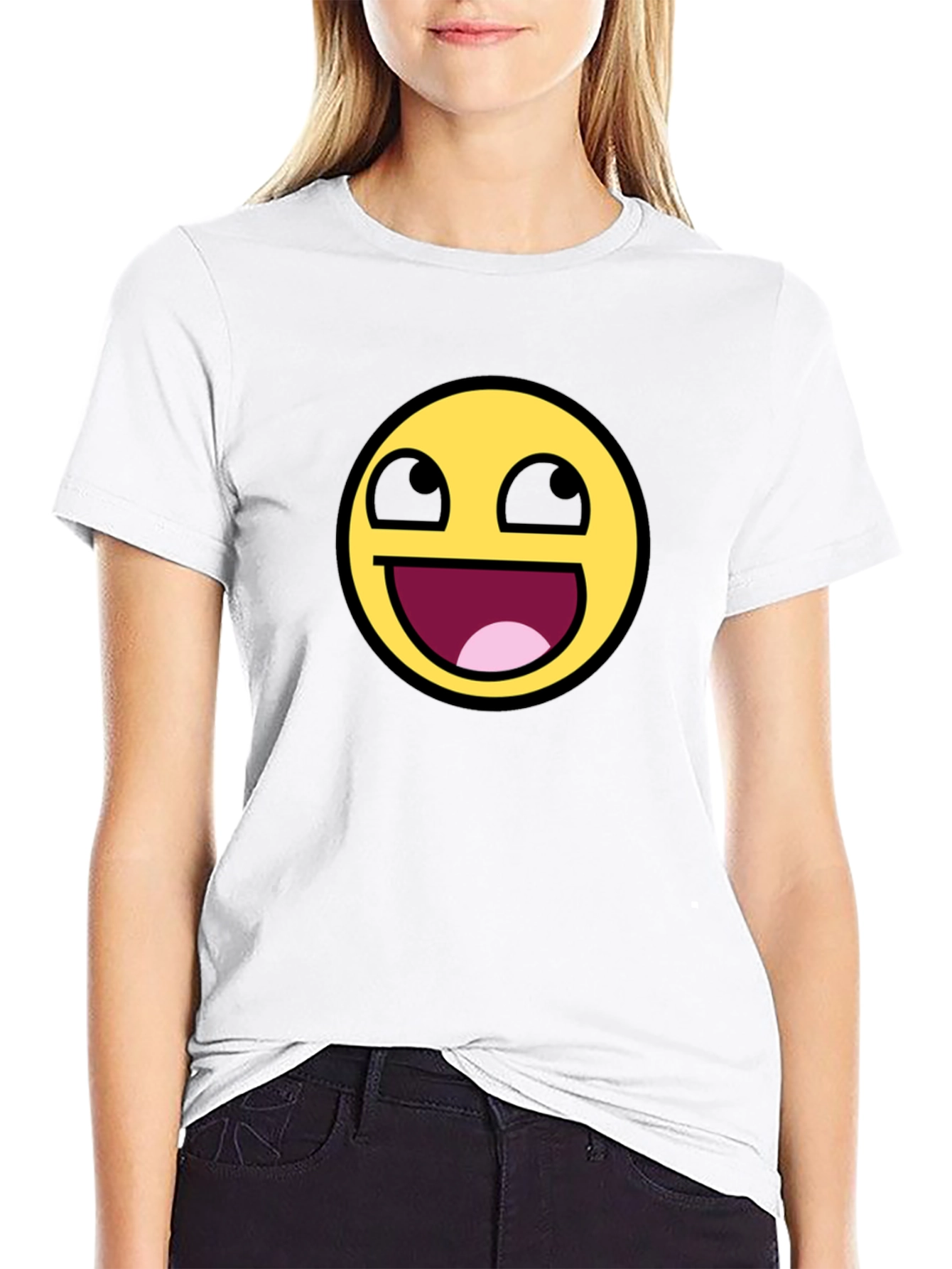 Epic Face Emoji Black T-Shirt - Hilarious Graphic Tee