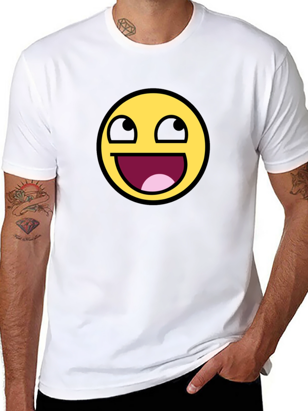 Epic Face Emoji Black T-Shirt - Hilarious Graphic Tee