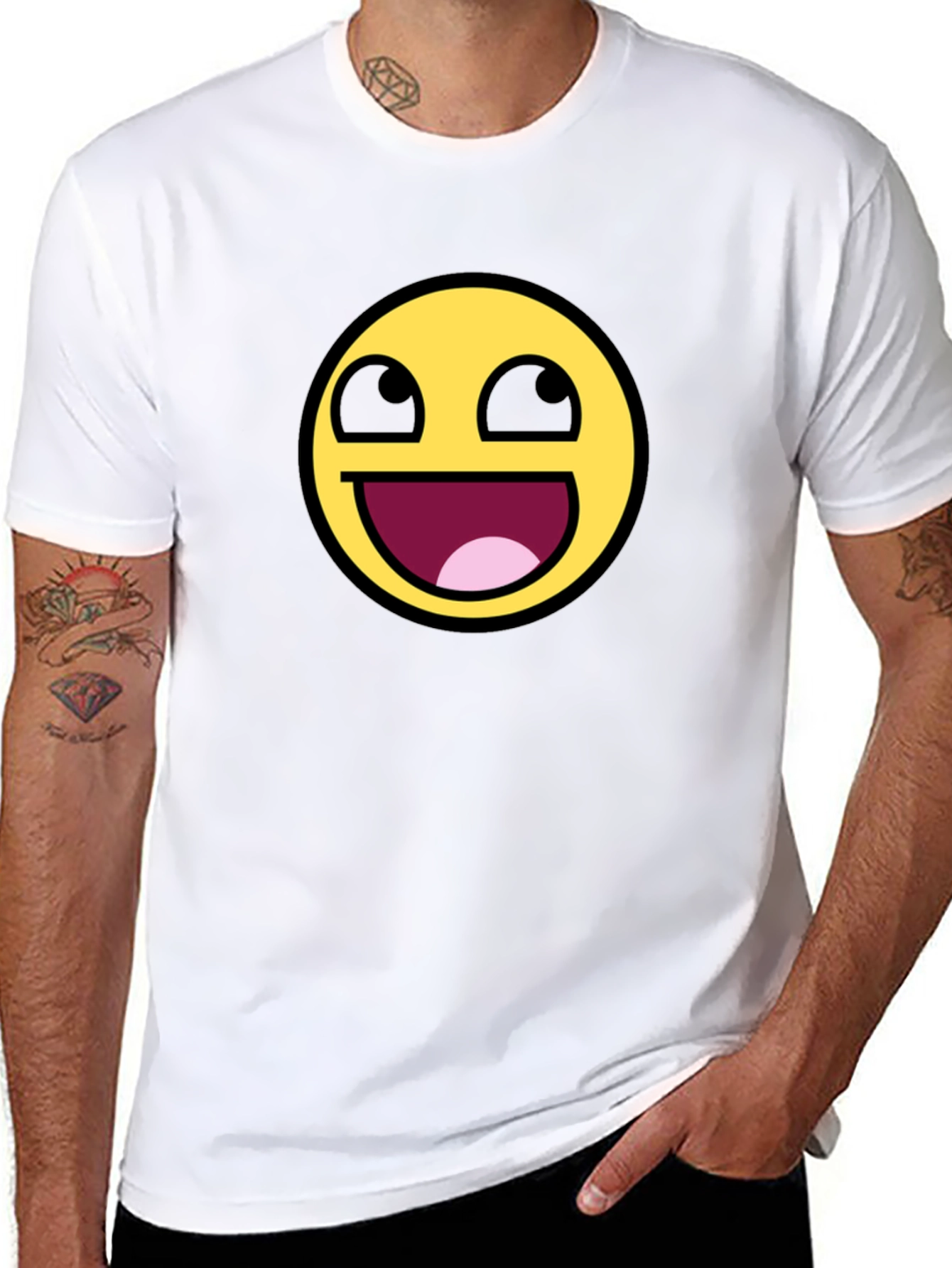Epic Face Emoji Black T-Shirt - Hilarious Graphic Tee