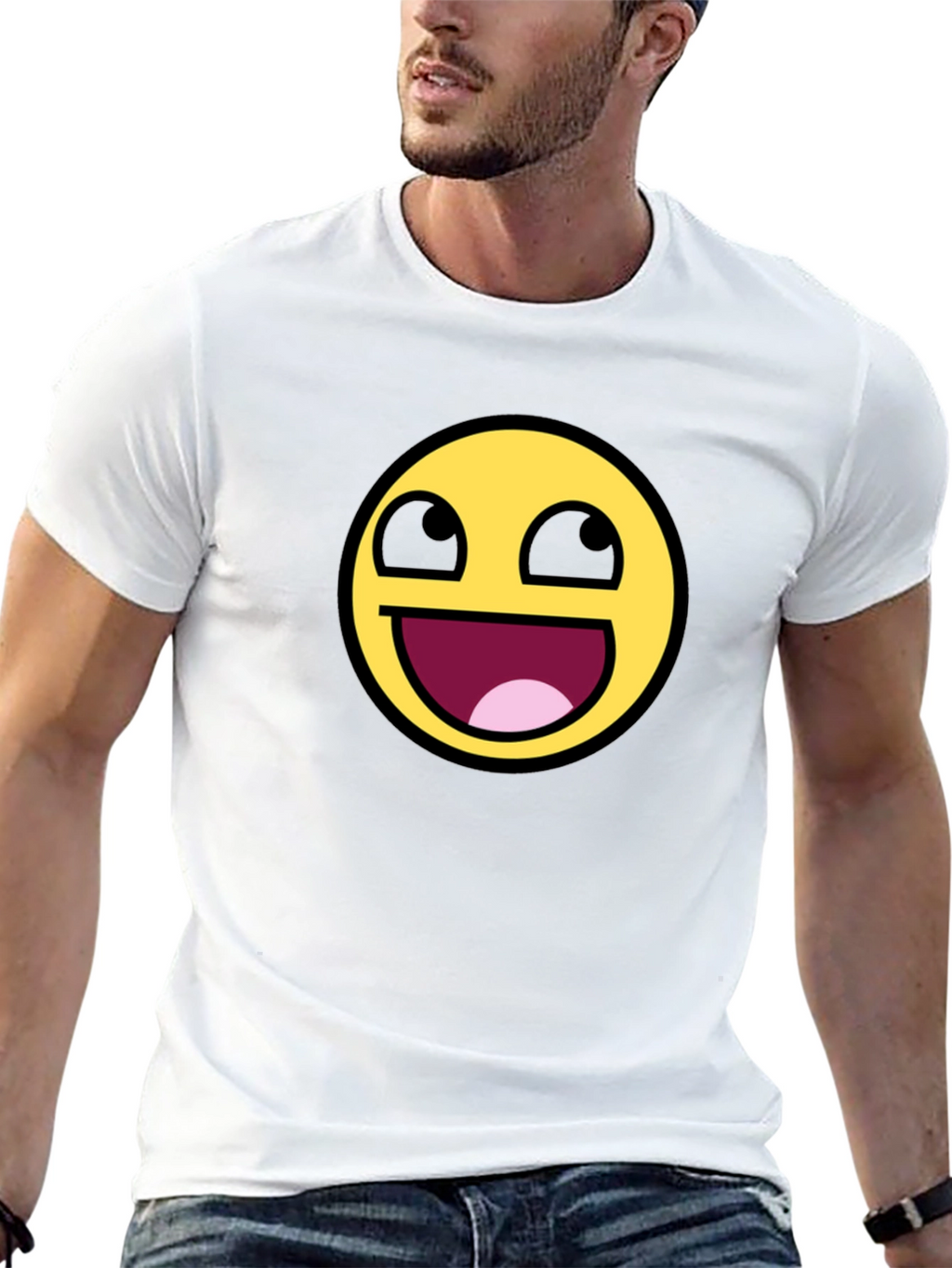 Epic Face Emoji Black T-Shirt - Hilarious Graphic Tee